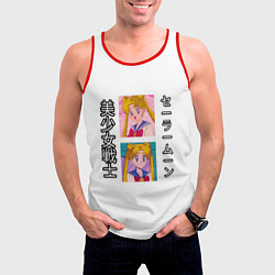 Майка-безрукавка мужская Прекрасная воительница сейлор мун, цвет: 3D-красный — фото 2