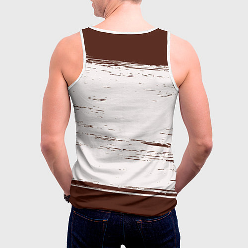 Мужская майка без рукавов НГ Кролик рисованный на светлом / 3D-Белый – фото 4