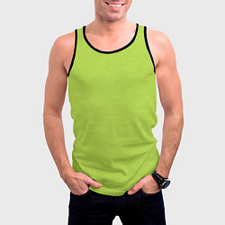 Майка-безрукавка мужская Текстурированный ярко зеленый салатовый, цвет: 3D-черный — фото 2