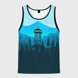 Майка-безрукавка мужская Firewatch вечер, цвет: 3D-черный