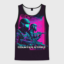 Майка-безрукавка мужская Cs Go neon, цвет: 3D-черный