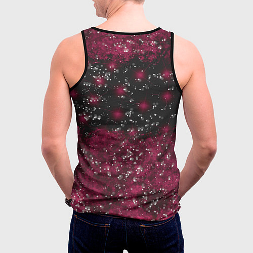 Мужская майка без рукавов Звёзды и лучи / 3D-Черный – фото 4