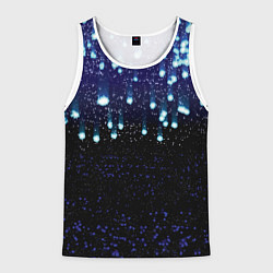 Майка-безрукавка мужская Падающие звёзды, цвет: 3D-белый