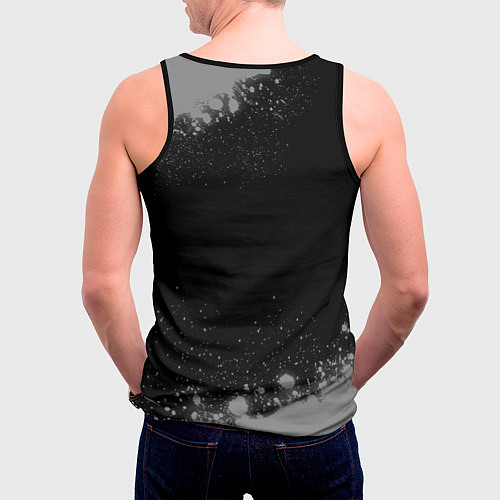 Мужская майка без рукавов Меньше людей больше пингвинов / 3D-Черный – фото 4