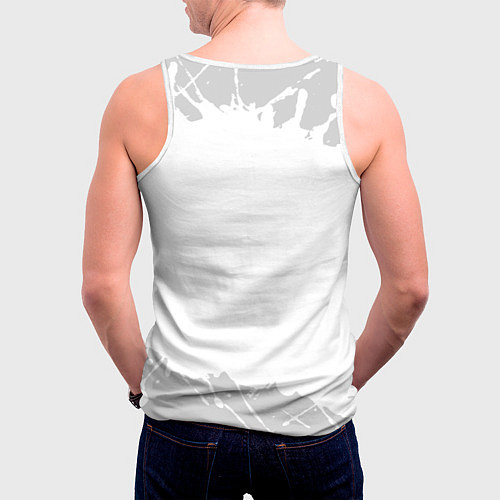 Мужская майка без рукавов Марк: ограниченная серия / 3D-Белый – фото 4