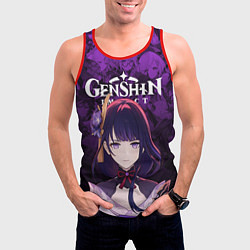 Майка-безрукавка мужская Сёгун Райдэн - архонт инадзумы, цвет: 3D-красный — фото 2