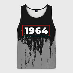Майка-безрукавка мужская 1964 - в красной рамке на темном, цвет: 3D-черный