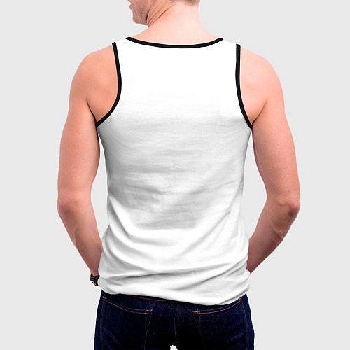 Мужская майка без рукавов Лягушка не вижу не слышу не говорю / 3D-Черный – фото 4