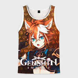 Майка-безрукавка мужская Горо элементали, цвет: 3D-белый