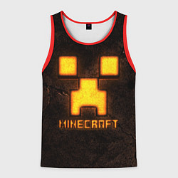 Майка-безрукавка мужская Minecraft lava, цвет: 3D-красный