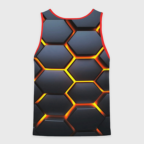 Мужская майка без рукавов Плиты брони / 3D-Красный – фото 2