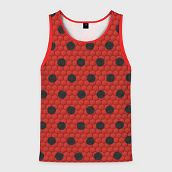 Майка-безрукавка мужская Камуфляж божья коровка, цвет: 3D-красный