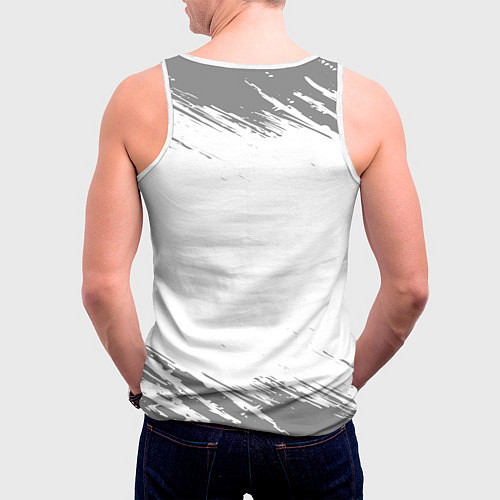 Мужская майка без рукавов Я же Семён и этим всё сказано: на светлом / 3D-Белый – фото 4