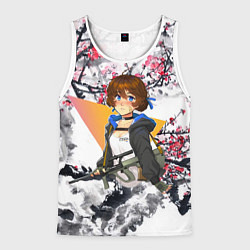 Мужская майка без рукавов Девушка с AUG