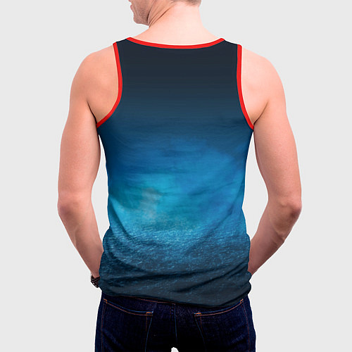 Мужская майка без рукавов Нарисованная Уэнсдэй пьет яд / 3D-Красный – фото 4