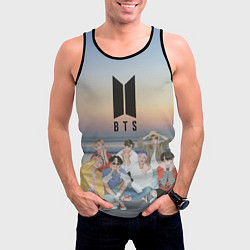 Майка-безрукавка мужская BTS sunset, цвет: 3D-черный — фото 2