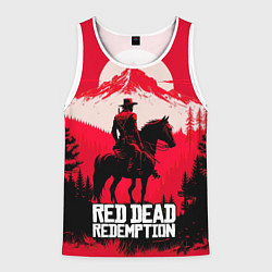 Майка-безрукавка мужская Red Dead Redemption, mountain, цвет: 3D-белый