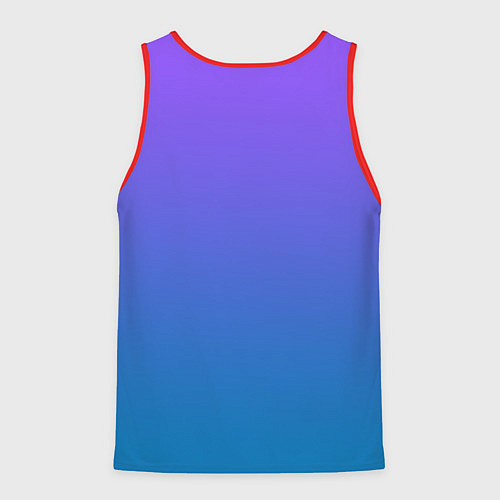 Мужская майка без рукавов Фиолетовый рассвет / 3D-Красный – фото 2