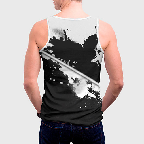 Мужская майка без рукавов Инь янь краски / 3D-Белый – фото 4