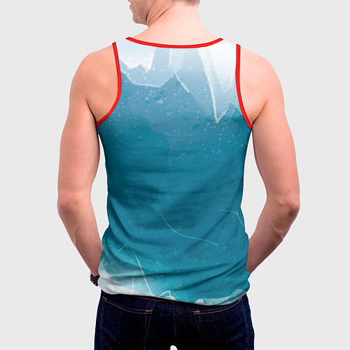 Мужская майка без рукавов Девушка распадается на частицы / 3D-Красный – фото 4