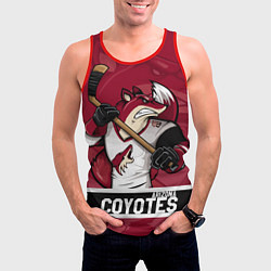 Майка-безрукавка мужская Arizona Coyotes маскот, цвет: 3D-красный — фото 2