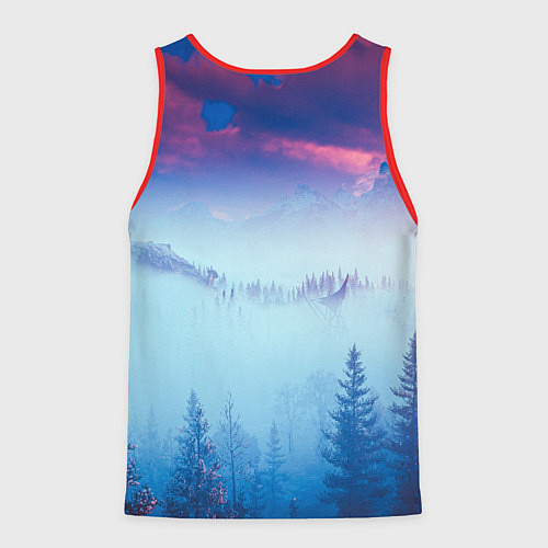 Мужская майка без рукавов Horizon landscape / 3D-Красный – фото 2