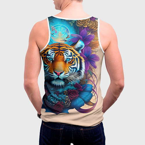 Мужская майка без рукавов Tiger tattoo - irezumi - art / 3D-Белый – фото 4