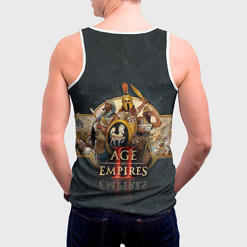 Мужская майка без рукавов Age of Empires Эпоха империй / 3D-Белый – фото 4