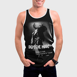 Майка-безрукавка мужская Depeche Mode - Music for the Masses tour, цвет: 3D-белый — фото 2