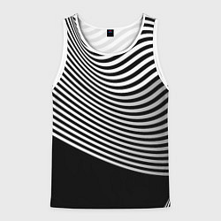 Майка-безрукавка мужская Trendy raster pattern, цвет: 3D-белый