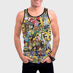 Майка-безрукавка мужская Simpsonhistory, цвет: 3D-черный — фото 2