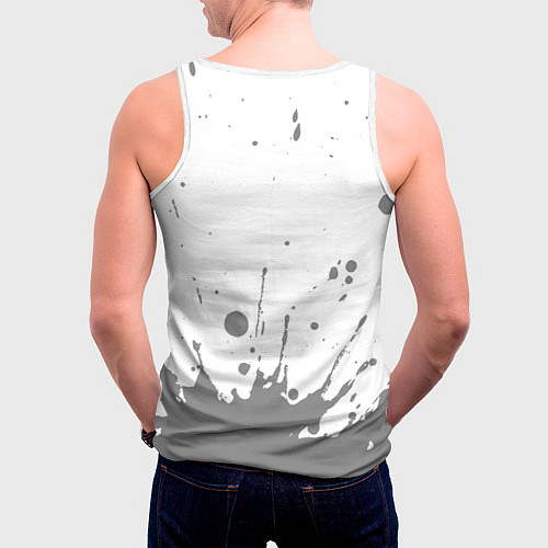 Мужская майка без рукавов Администратор в рамке красного цвета / 3D-Белый – фото 4