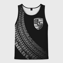 Мужская майка без рукавов Porsche tire tracks