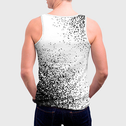 Мужская майка без рукавов Deep Purple и рок символ на светлом фоне / 3D-Белый – фото 4