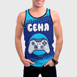 Майка-безрукавка мужская Сеня геймер, цвет: 3D-черный — фото 2