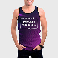 Майка-безрукавка мужская Dead Space gaming champion: рамка с лого и джойсти, цвет: 3D-черный — фото 2