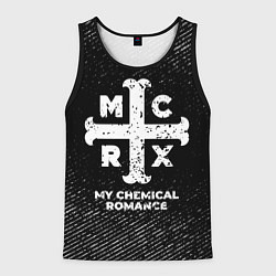 Майка-безрукавка мужская My Chemical Romance с потертостями на темном фоне, цвет: 3D-черный
