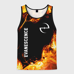Майка-безрукавка мужская Evanescence и пылающий огонь, цвет: 3D-черный