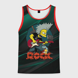 Мужская майка без рукавов Rock music Simpsons