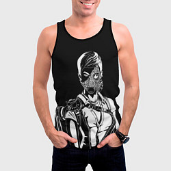 Майка-безрукавка мужская Dead by daylight - Торговка черепами, цвет: 3D-черный — фото 2