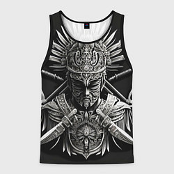 Мужская майка без рукавов Дух война на черном фоне
