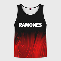 Майка-безрукавка мужская Ramones red plasma, цвет: 3D-черный
