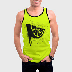 Майка-безрукавка мужская Fresh lime, цвет: 3D-черный — фото 2
