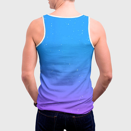 Мужская майка без рукавов Subnautica инопланетная рыба / 3D-Белый – фото 4