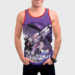 Майка-безрукавка мужская Аста Хонкай Стар Рейл, цвет: 3D-красный — фото 2