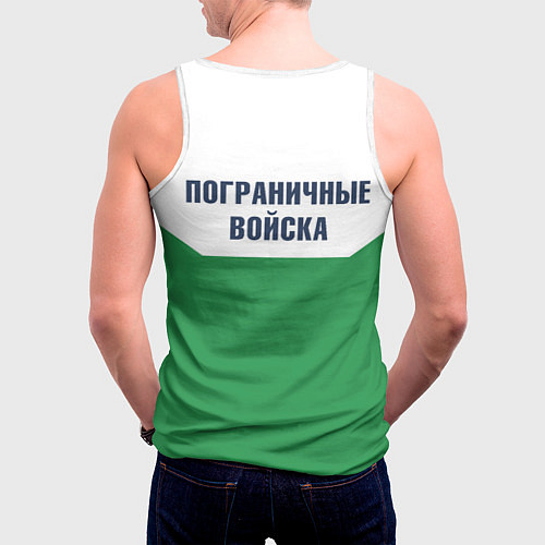 Мужская майка без рукавов Пограничная служба - застава / 3D-Белый – фото 4