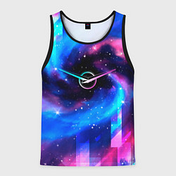 Мужская майка без рукавов UAZ неоновый космос