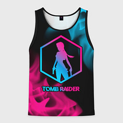 Мужская майка без рукавов Tomb Raider - neon gradient