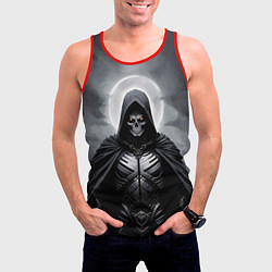 Майка-безрукавка мужская Скелет в Броне, цвет: 3D-красный — фото 2