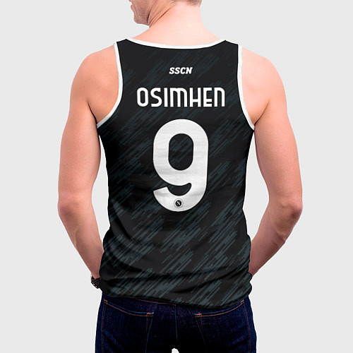 Мужская майка без рукавов Виктор Осимхен Наполи форма 2223 третья / 3D-Белый – фото 4